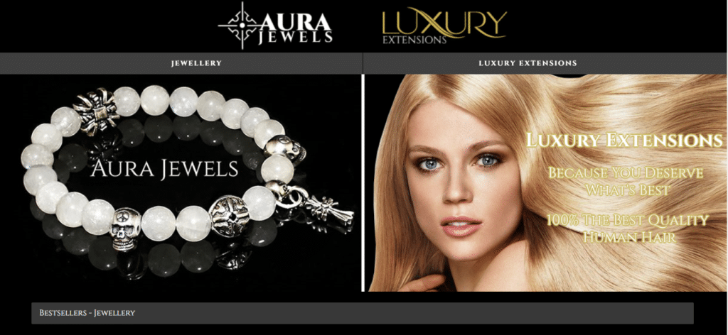 изработка на уебсайт Aura Jewels