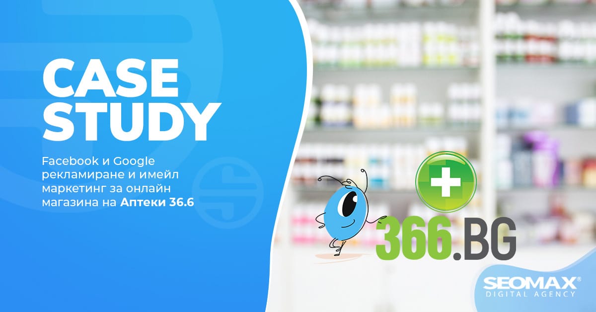 case study Facebook и Google реклами и имейл маркетинг за аптеки 36.6