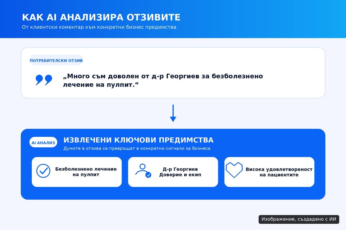 Как AI анализира потребителските отзиви